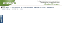 Tablet Screenshot of greenplanet21.com